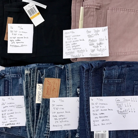 ๐๐COMPARE MEASUREMENTS W YOUR OWN JEANS THAT FIT - Picture 6 of 8